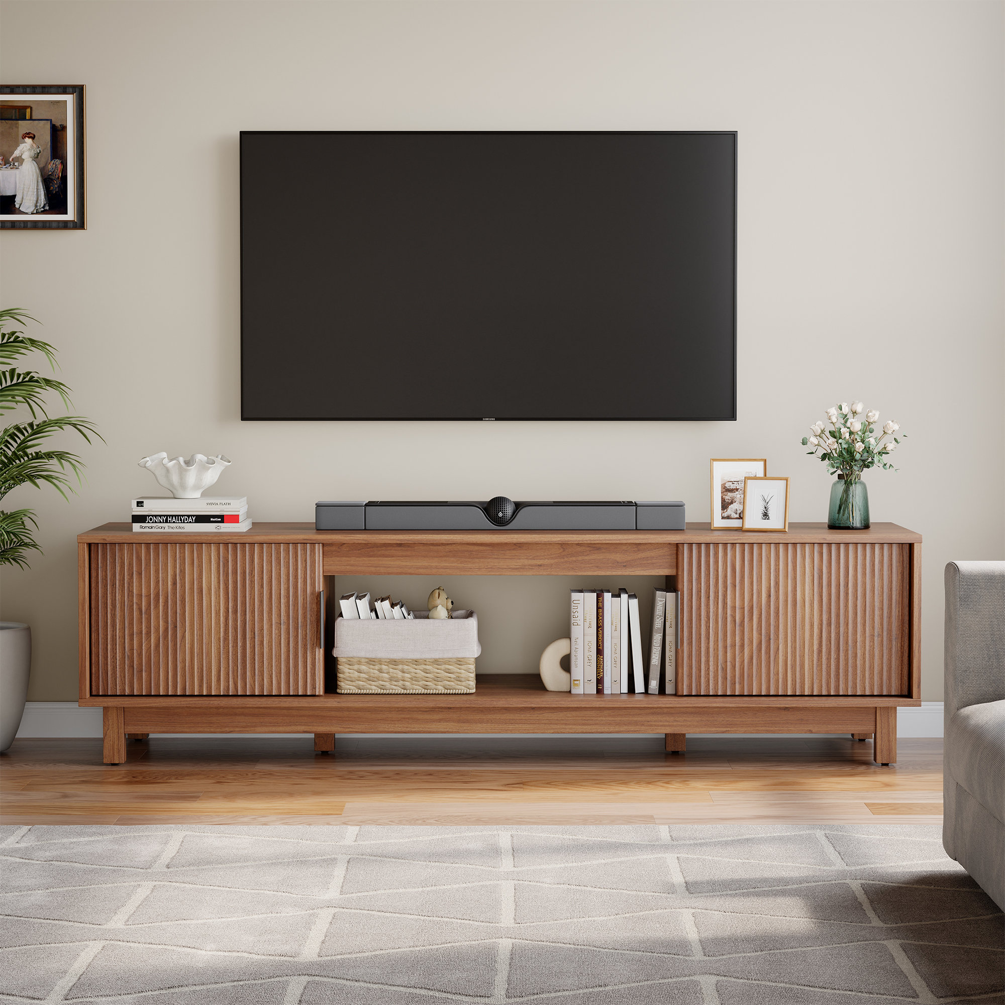 Modern+Wood+TV+Stand+with+